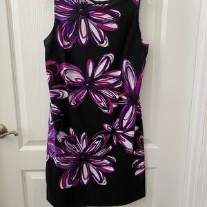 AB Studio Purple and White Sheath Mini Dress